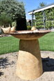 Drinking fountain with birds