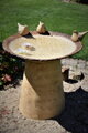 Drinking fountain with birds