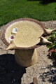 Drinking fountain with birds