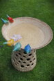 Bird Bath with Colorful Birds II