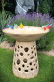 Bird Bath with Colorful Birds II