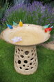 Bird Bath with Colorful Birds II
