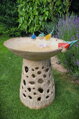 Bird Bath with Colorful Birds II