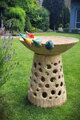 Bird Bath with Colorful Birds II