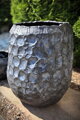 Set of Black Hand-Hammered Vases