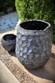 Set of Black Hand-Hammered Vases