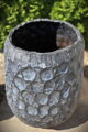 Set of Black Hand-Hammered Vases