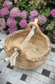 Unglazed Ceramic Bowl with Wood