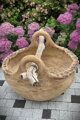 Unglazed Ceramic Bowl with Wood