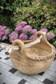 Unglazed Ceramic Bowl with Wood