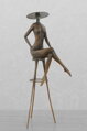 The lady on the chair