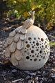 Decorative ball with peacock