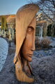 Lightning strike sculpture - Oak woman