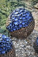 Balls with blue flowers