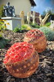Set of red spheres