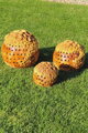 Set of orange spheres
