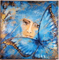 Curled up in butterfly wings