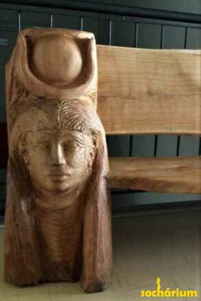 Bench with Hathor