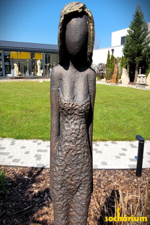 Girl in the bronze dress