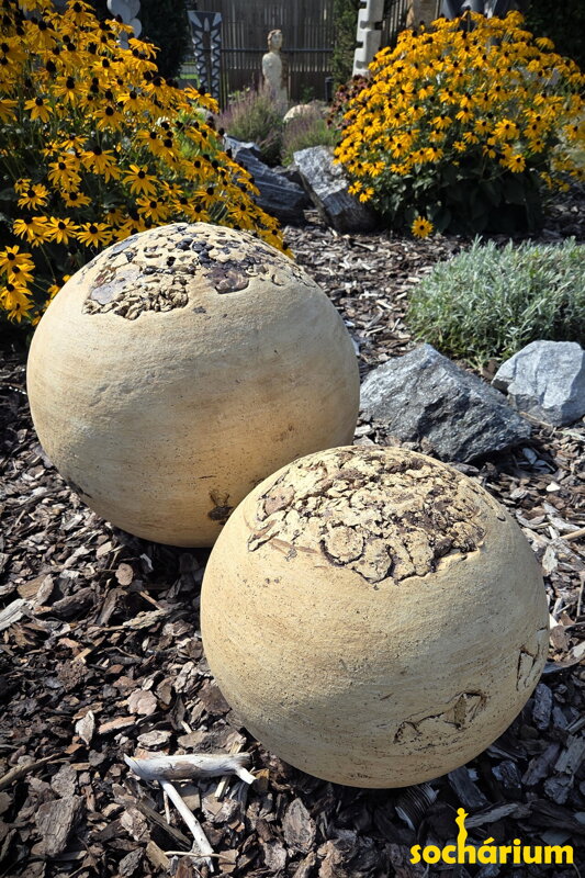 Set of Unglazed Ceramic Spheres