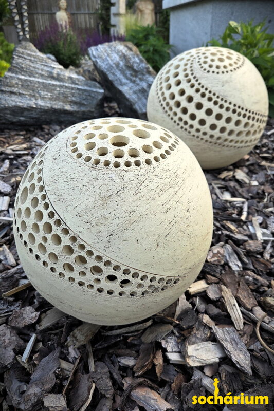 Set of Three Ceramic Spheres