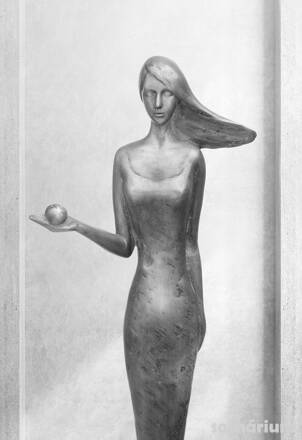 Girl with an apple